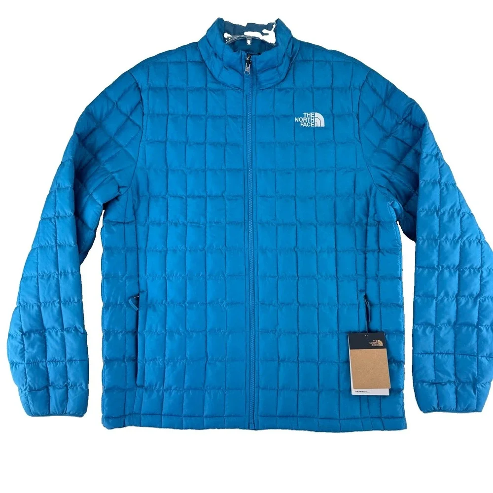 The North Face Thermoball Insulated Puffer Jacket Mens Large Digital Steel Blue